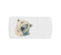 Azeeda 'Polar Bear Portrait' Pill Box with Tablet Splitter (PI00044200)