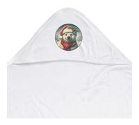 Azeeda 'Polar Bear Wearing Santa Hat' Baby Hooded Towel (HT00038707)