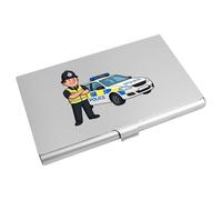 Azeeda 'Police Officer & Car' Business Card Holder/Credit Card Wallet (CH00050765)