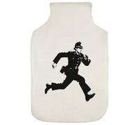 Azeeda 'Policeman Running' Hot Water Bottle Cover (HW00044696)