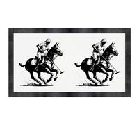 Azeeda 'Polo Player On Horseback' Pet Feeding Mat (PM00033574)