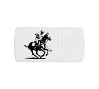 Azeeda 'Polo Player On Horseback' Pill Box with Tablet Splitter (PI00038685)