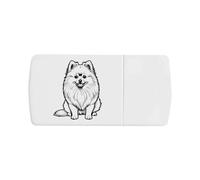 Azeeda 'Pomeranian Dog' Pill Box with Tablet Splitter (PI00041026)