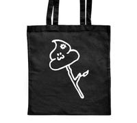 Azeeda 'Poo On A Stick' Classic Black Tote Shopper Bag (ZB00017785)