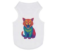 Azeeda 'Pop Art Fierce Cat' Pet Dog/Cat T-Shirt, L (PT00156871)