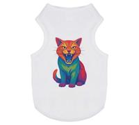 Azeeda 'Pop Art Fierce Cat' Pet Dog/Cat T-Shirt, XS (PT00156868)