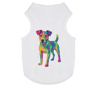 Azeeda 'Pop Art Jack Russell' Pet Dog/Cat T-Shirt, L (PT00156327)