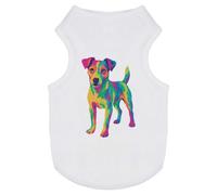 Azeeda 'Pop Art Jack Russell' Pet Dog/Cat T-Shirt, M (PT00156326)