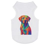 Azeeda 'Pop Art Labrador' Pet Dog/Cat T-Shirt, L (PT00156879)
