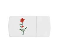 Azeeda 'Poppies in Bloom' Pill Box with Splitter (PI00044211)
