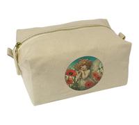 Azeeda 'Poppy Garden Fairy' Canvas Wash Bag/Makeup Case (CS00045909)
