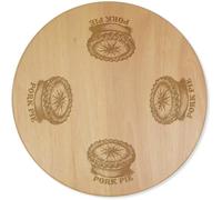 Azeeda 'Pork Pie' Lazy Susan Turntable (LA00030398) | Wooden Serving Platter for Cheese, Cakes, Pizza and Dining Tables