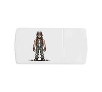 Azeeda 'Post-Apocalyptic Survivor' Pill Box with Tablet Splitter (PI00041392)