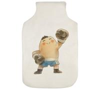 Azeeda 'Potato Boxer' Hot Water Bottle Cover (HW00052934) | Soft Fabric Case for Bedtime, Winter Warmth, Home and Gifts