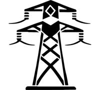 Azeeda 'Power Transmission Structure' Reusable Stencil - Durable Decorative Template for Painting and Spraying on Walls, Tiles, Wood, Fabric & Craft Projects - XXL (A2) (WS00080954)
