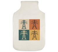 Azeeda 'Power Transmission Structures' Hot Water Bottle Cover (HW00043838)