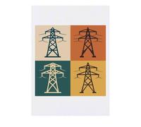 Azeeda 'Power Transmission Structures' Temporary Tattoo - Water Resistant, Skin-Safe, Non-Toxic Transfer (TO00090285)