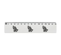Azeeda 'Praying Hands' 15cm (6 Inch) White Plastic Ruler (RL00109217)