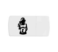 Azeeda 'Pregnant Woman Silhouette' Pill Box with Tablet Splitter (PI00043860)