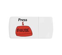 Azeeda 'Press Pause' Pill Box with Splitter (PI00046133)