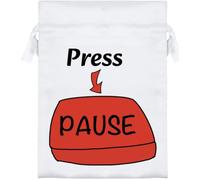 Azeeda 'Press Pause' Satin Gift Bag - 18cm (SB00163989)