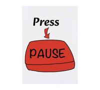 Azeeda 'Press Pause' Temporary Tattoo - A6 (TO00107821)
