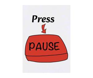 Azeeda 'Press Pause' Temporary Tattoo - A6 (TO00107821)