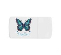 Azeeda 'Pretty Blue Papillon Butterfly' Pill Box with Tablet Splitter (PI00039088)