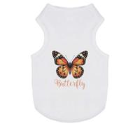 Azeeda 'Pretty Orange Butterfly ' Pet Dog/Cat T-Shirt, L (PT00170747)