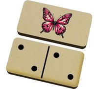 Azeeda 'Pretty Pink Butterfly' Domino Set & Box (DM00053120)