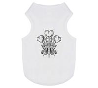Azeeda 'Prince of Wales Feathers' Pet Dog/Cat T-Shirt, XS (PT00148332)