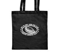 Azeeda 'Proper Cornish Pasty' Classic Black Tote Shopper Bag (ZB00023010)