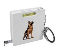 Azeeda 'Proud German Shepherd' Keyring Tape Measure/Spirit Level Tool (KM00047318)