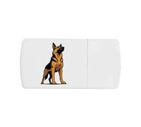 Azeeda 'Proud German Shepherd' Pill Box with Tablet Splitter (PI00038669)