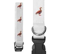 Azeeda 'Proud Goose' Dog Collar - White, L (PR00088194) | Adjustable Collar for Leads, ID Tags, Walks and Photos