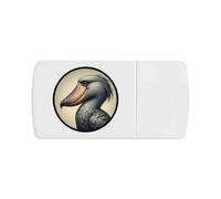 Azeeda 'Proud Shoebill Stork' Pill Box with Tablet Splitter (PI00038216)