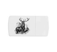 Azeeda 'Proud Stag' Pill Box with Tablet Splitter (PI00039819)