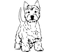 Azeeda 'Proud Westie Dog' Wall Stencil - L (A4) (WS00055813)