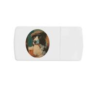 Azeeda 'Pub Border Collie ' Pill Box with Tablet Splitter (PI00043217)