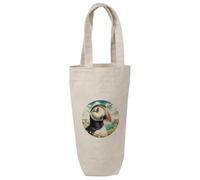Azeeda 'Puffin Bird Portrait' Cotton Wine Bottle Gift/Travel Bag (BL00042648)