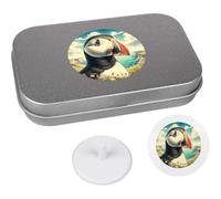 Azeeda 'Puffin Bird Portrait' Golf Markers Gift Set (GO00083429)