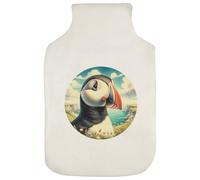 Azeeda 'Puffin Bird Portrait' Hot Water Bottle Cover (HW00042581)