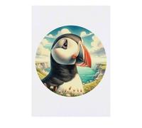 Azeeda 'Puffin Bird Portrait' Temporary Tattoo - Water Resistant, Skin-Safe, Non-Toxic Transfer (TO00087771)