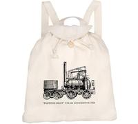 Azeeda 'Puffing Billy Locomotive' Canvas Rucksack/Backpack (RK00049160)