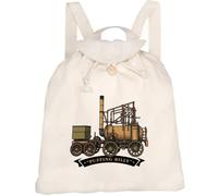 Azeeda 'Puffing Billy Locomotive' Canvas Rucksack/Backpack (RK00049799) | Drawstring Day Bag for School, Travel, Books and Outdoor Use