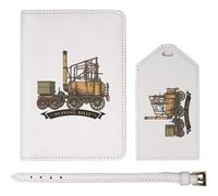 Azeeda 'Puffing Billy Locomotive' Passport Travel Set - White (PA00045687)