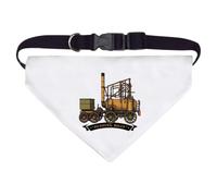 Azeeda 'Puffing Billy Locomotive' Pet Bandana - White, L (PD00086392) | Adjustable Dog / Cat Bandana for Walks, Photos and Parties