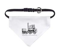 Azeeda 'Puffing Billy Locomotive' Pet Bandana - White, S (PD00085113)