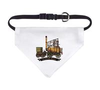Azeeda 'Puffing Billy Locomotive' Pet Bandana - White, S (PD00086391)