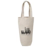 Azeeda 'Puffing Billy Locomotive' Wine Bottle Bag - Natural (BL00051401)